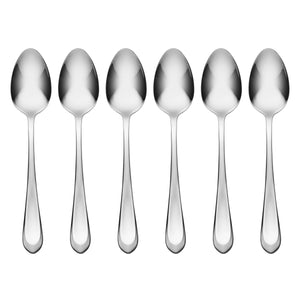 Lenox Hampton Forge Alessi Mirror Everyday Teaspoons, Set of 6 Metallic, STAINLESS METAL 895326