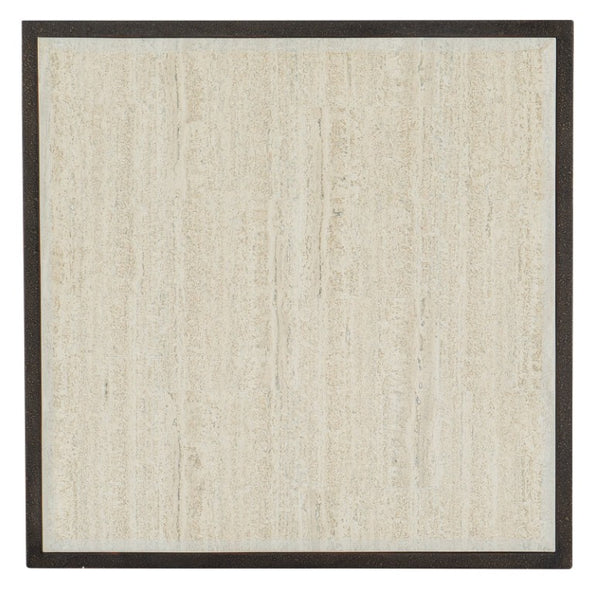 Hooker Furniture End Table With Creamy Beige Marble Top And Charcoal X-Stretcher Base — Compact, Durable Accent For Modern Homes 5914-80113-00