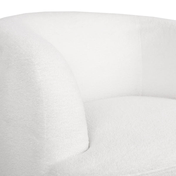English Elm Christopher Knight Home® - Swivel Upholstered Accent Chair with Plush Fabric Comfort and 360° Rotation for Living Rooms White 74240.00WHI