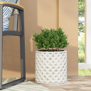 Christopher Knight Home® - Noble House - Moreno Outdoor Small Cast Stone Planter, Antique White