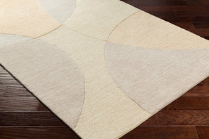 Livabliss Isabel Hand Tufted Pure Wool Area Rug Plush Medium Pile for Entryway or Bedroom Beige, Tan 6' x 9' IBL2300-69