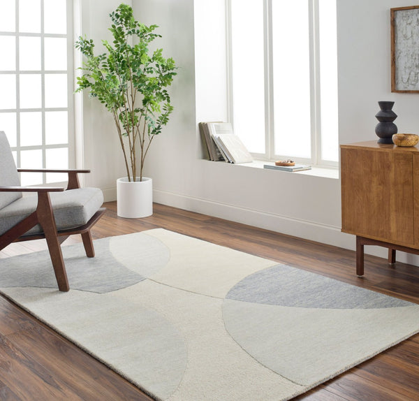 Livabliss Isabel Hand Tufted Wool Accent Rug for Entryways Bedside and Reading Nooks Slate Gray, Ivo 6' x 9' IBL2304-69