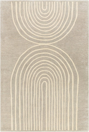 Livabliss Isabel Hand-tufted Wool Accent Rug Contemporary Pattern for Entryways and Bedside Medium Gray, Be 9' x 12' IBL2306-912