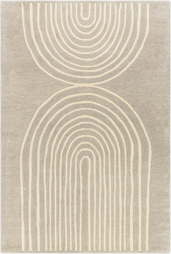Livabliss Isabel Hand-tufted Wool Accent Rug Contemporary Pattern for Entryways and Bedside Medium Gray, Be 9' x 12' IBL2306-912