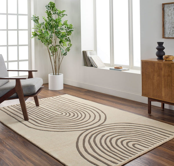 Livabliss Isabel Collection Hand Tufted Wool Accent Rug for Entryways and Bedside Spaces Beige, Mocha 9' x 12' IBL2307-912