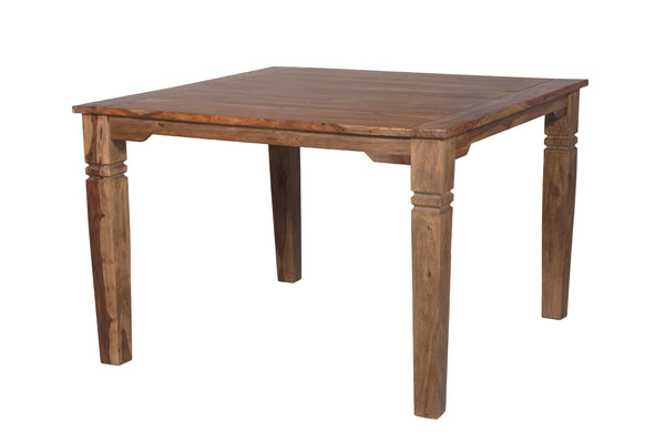 Porter Designs Porter Taos Solid Sheesham Wood 54" Square Counter Table - Timeless Craftsmanship & Artful Design Brown Wood 07-196-08-9027hl