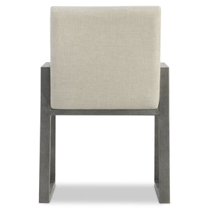 Bernhardt Bernhardt Tribeca Arm Chair — Modern Horizontal Channel Upholstery, Textured Aluminum Sled Base, Durable Comfort 333542