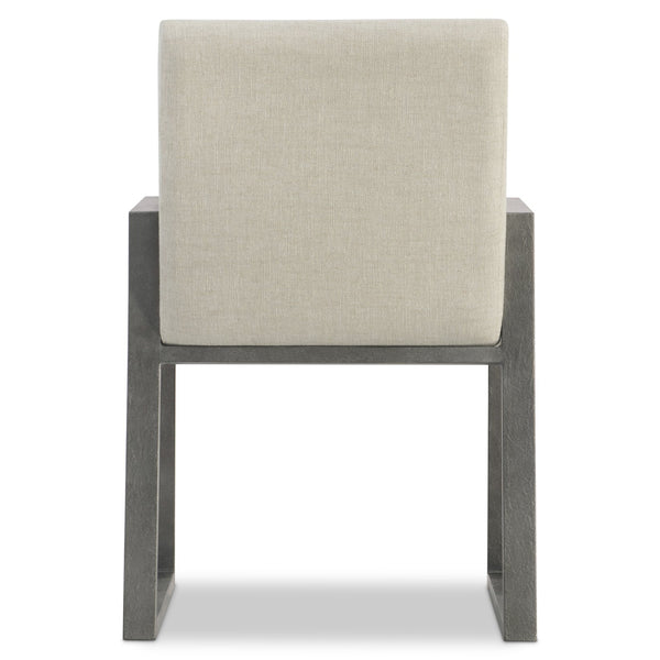 Bernhardt Bernhardt Tribeca Arm Chair — Modern Horizontal Channel Upholstery, Textured Aluminum Sled Base, Durable Comfort 333542
