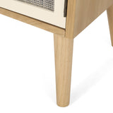 Christopher Knight Home® - Noble House - Merlack Contemporary End Table with Hutch, Natural and White