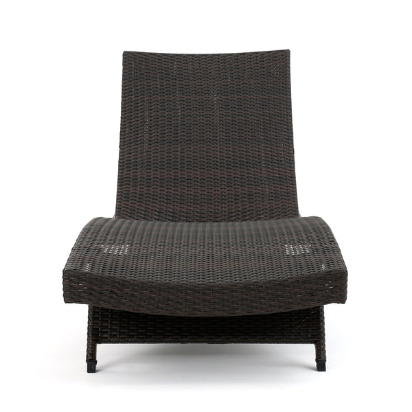 English Elm Christopher Knight Home® - Salem Pe Wicker Chaise Lounge Set - Adjustable, Ergonomic Outdoor Lounges For Poolside Relaxation 52005.00MP2