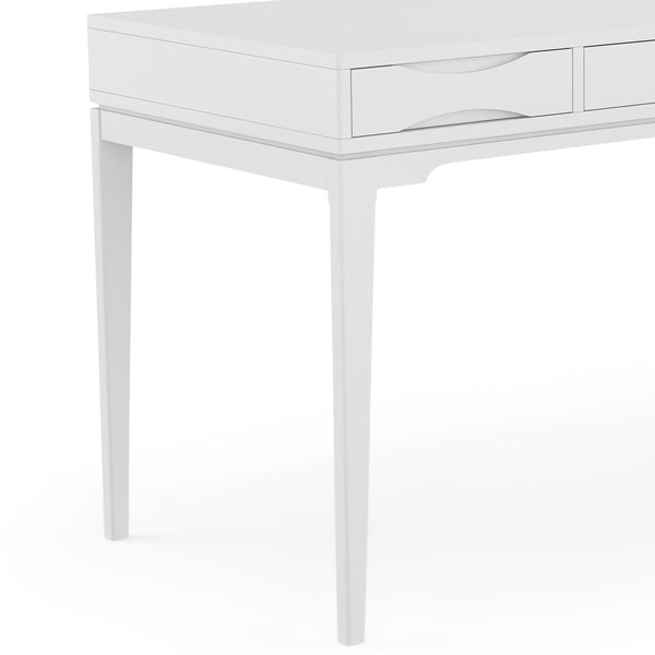English Elm Harper Desk - White Mid-Century Modern Workspace With Storage, Durable Finish, And Ample Surface Area B136P158721