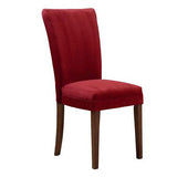 Homelegance By Top-Line Harmonn Upholstered Parsons Dining Chairs (Set of 2) Cherry Rubberwood