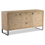 333133 Tribeca Buffet in Aurum Finish with Steel Accents and Adjustable Shelves