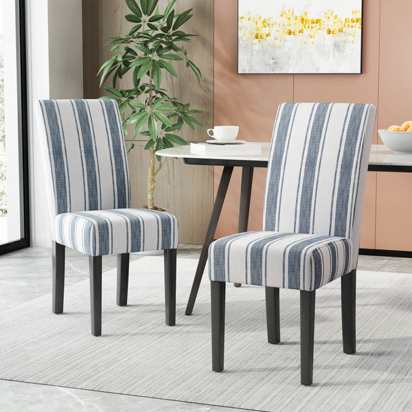 English Elm Christopher Knight Home® - DINING Chair with Plush Fabric Upholstery, Rubberwood Legs, Contemporary Minimalist Comfort and Style Blue 60162.00DBLULNN