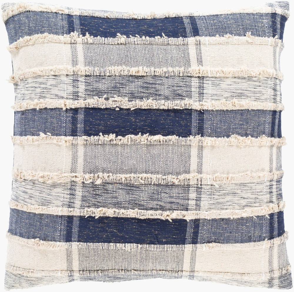 Livabliss Ibiza Nautical Woven Accent Pillow Lurex Cotton Blend Coastal Shimmer Handcrafted IBZ001-2222D