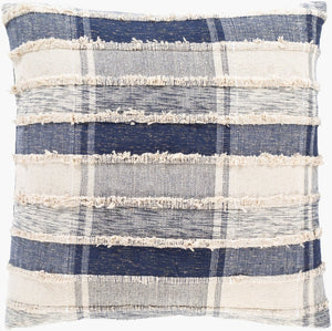 Livabliss Ibiza Nautical Woven Throw Pillow Lurex Cotton Texture Coastal Accent Square IBZ001-2020D