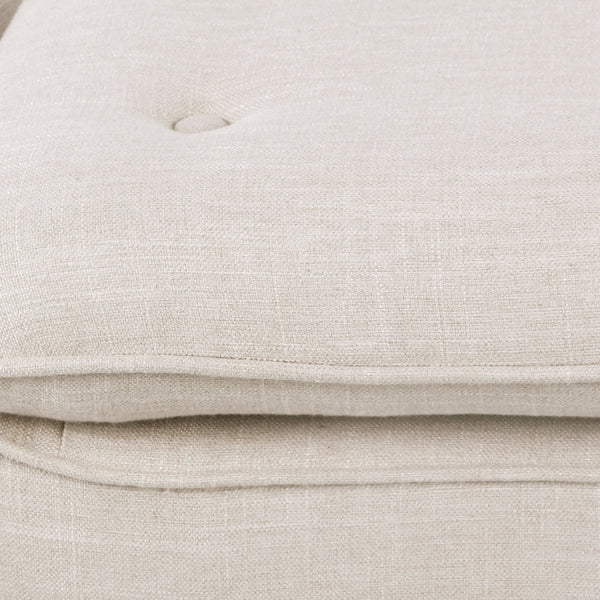 New Pacific Direct Newcastle Tufted Bench – Stylish Mid-century Design For Bedroom, Foyer, Or Living Room Decor Flax 18% Polyester,15% Cotton,15% Linen,52% Viscose 1900099-f-npd