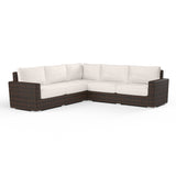 Montecito Sectional in Canvas Natural w/ Self Welt SW2501-SEC-5404 Sunset West