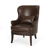 Christopher Knight Home® - Noble House - Mantua Contemporary Upholstered Accent Chair with Nailhead Trim