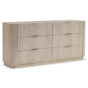 Bernhardt Bernhardt Lucerne Six Drawer Oak Dresser with Reeded Detail and Soft Close Storage 393050