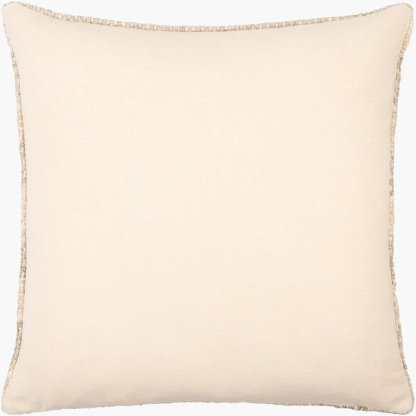 Surya Nicki Modern 18" X 18" Accent Pillow - Luxurious Cotton-wool Blend, Chic Minimalist Design, Durable Ivory Cotton,Wool,Cotton Ick001-2222d