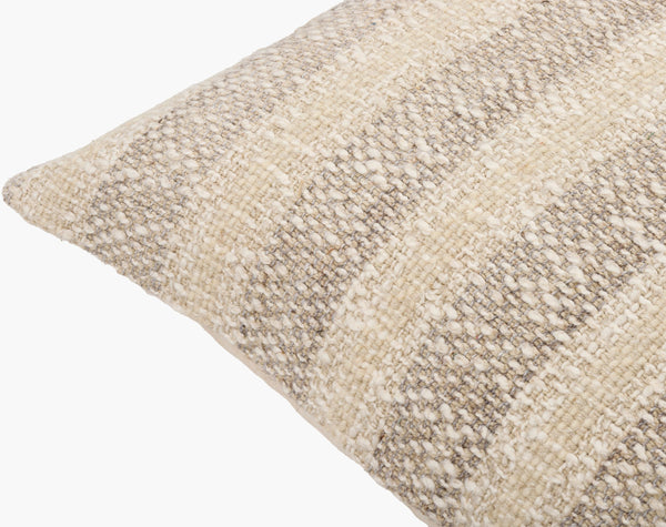 Surya Nicki Modern 18" X 18" Accent Pillow - Luxurious Cotton-wool Blend, Chic Minimalist Design, Durable Ivory Cotton,Wool,Cotton Ick001-2222d