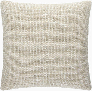 Surya Nicki Modern 18" X 18" Accent Pillow - Luxurious Cotton-wool Blend, Chic Minimalist Design, Durable Beige Cotton,Linen,Cotton,Cotton Ick002-2020d