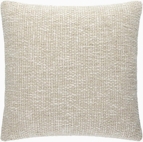 Surya Nicki Modern 18" X 18" Accent Pillow - Luxurious Cotton-wool Blend, Chic Minimalist Design, Durable Beige Cotton,Linen,Cotton,Cotton Ick002-2020d