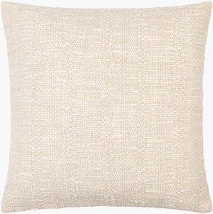 Surya Nicki Modern 18" X 18" Accent Pillow - Luxurious Cotton-wool Blend, Chic Minimalist Design, Durable Ivory Cotton,Linen,Cotton Ick003-1818p