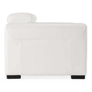 VIG Furniture Icon Italian White Nirvana Leather Sofa Bed With Adjustable Headrests, Fold-Over Arms & Anti-Allergy Mattress VGCCICON-WHT-SB