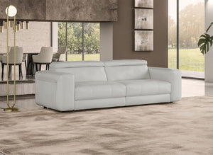 VIG Furniture Icon Italian Grey Leather Sofa Bed With Adjustable Headrests, Track Arms & Removable Anti-Allergic Mattress VGCCICON-GREY-9