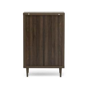 English Elm Christopher Knight Home® - Nordic 5-Drawer Chest – Mid-Century Modern Storage Solution With Warm Walnut Finish & Tapered Legs 71146.00WALN