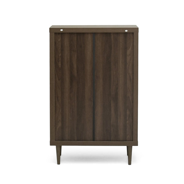 English Elm Christopher Knight Home® - Nordic 5-Drawer Chest – Mid-Century Modern Storage Solution With Warm Walnut Finish & Tapered Legs 71146.00WALN