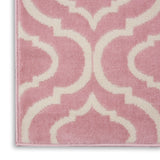 Nourison Jubilant JUB19 Machine Made Power-loomed Borderless Design Indoor Only Contemporary  Rug Pink, Pink 100% Polypropylene 99446479891