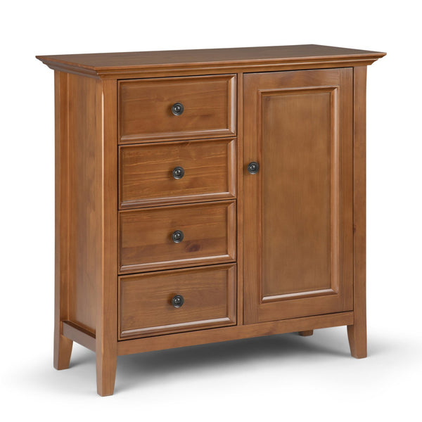 English Elm Amherst Medium Storage Cabinet - Stylish Solid Wood Design With Four Drawers & Adjustable Shelves B136P159433