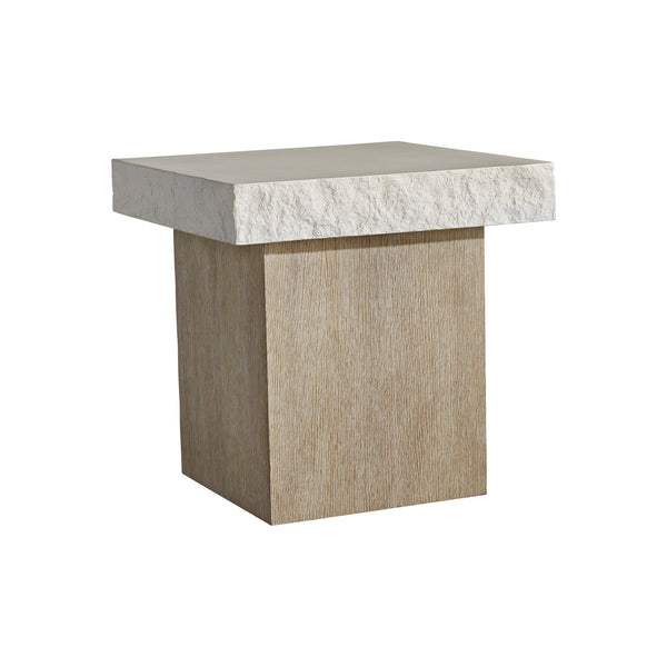 Bernhardt Beauclair Side Table Flaxen Concrete, Wood 550111