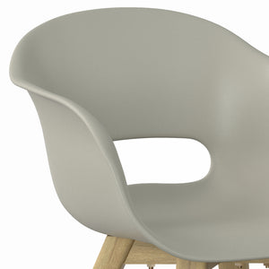 English Elm Kona Outdoor Dining Chair Set of 2 — Handcrafted Acacia Wood Base with Durable Molded Plastic Seat, Weather-Resistant Comfort Gray B136P159379