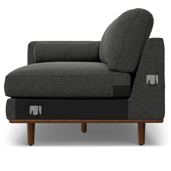 English Elm Morrison Right Sectional Sofa - Eco-Friendly Charcoal Grey, Mid-Century Comfort For 4 People B136P159598