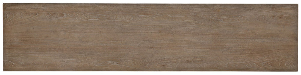 Hooker Furniture Melange Zola Four-Door Credenza With Diamond-Pattern Fronts, Lucite Pulls, Soft-Close Doors, Ventilated Back 638-85316-LTGY