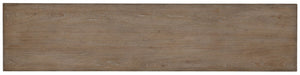 Hooker Furniture Melange Zola Four-Door Credenza With Diamond-Pattern Fronts, Lucite Pulls, Soft-Close Doors, Ventilated Back 638-85316-LTGY