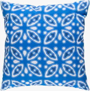 Livabliss Indigo Blues Woven Polyester Accent Pillow Bohemian Coastal Textile Art for Sofa ID004-2020