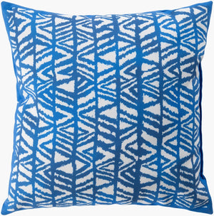 Livabliss Indigo Blues Vintage Woven Throw Pillow Boho Square Accent for Sofa or Bed ID005-1818