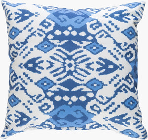Livabliss Indigo Blues Woven Throw Pillow Bohemian Textile Art for Sofa or Reading Chair ID023-2020