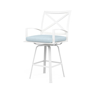 Bristol Swivel Barstool in Canvas Skyline w/ Self Welt SW501-7B-14091 Sunset West