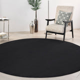 Nourison Essentials NRE01 Machine Made Power-loomed No Border Indoor/Outdoor Outdoor Modern Rug Black, Black 100% Polypropylene 99446821829