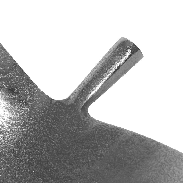 English Elm Christopher Knight Home® - Plate Handcrafted Aluminum Decorative Leaf Plate in Raw Nickel Finish — 17" x 16" Artisan Catchall, Jewelry Tray 72534.00