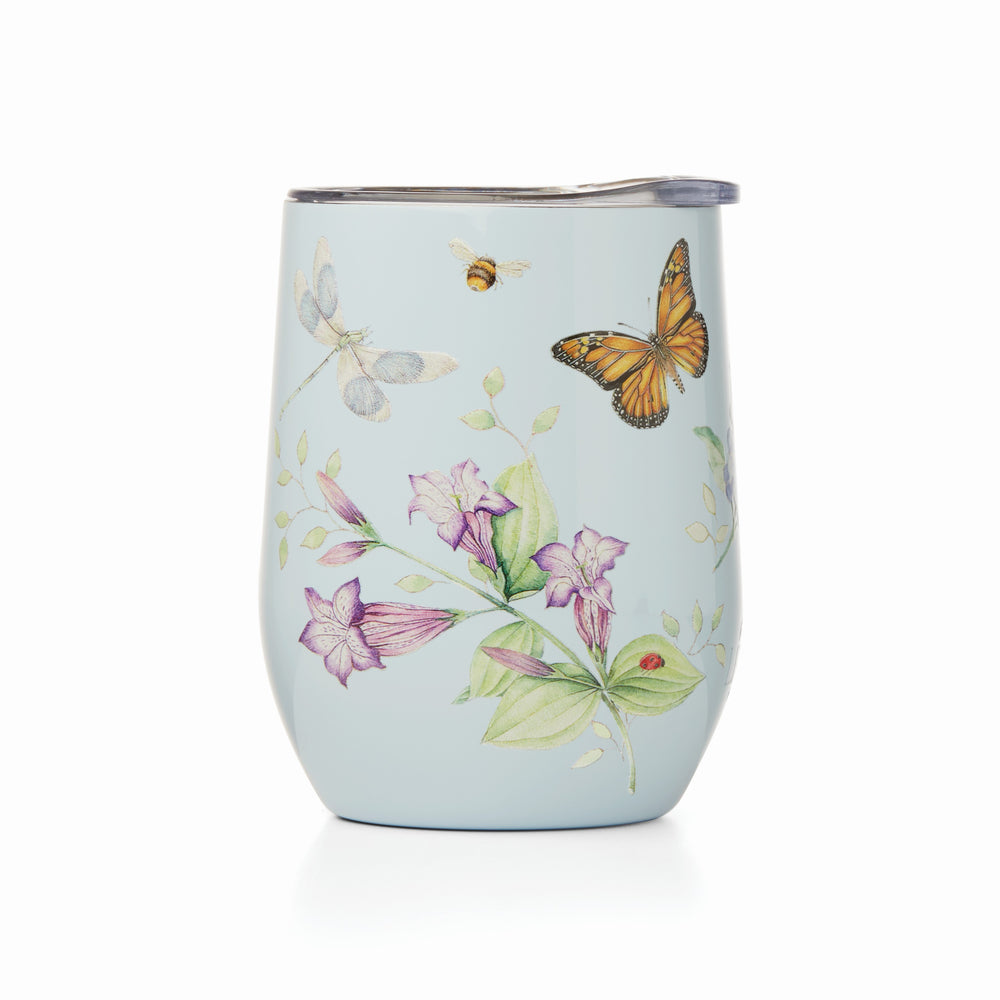 Lenox Butterfly Meadow Light Blue Stainless Steel Wine Tumbler Blue, BLUE METAL 895744