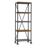 Delano Industrial Modern Rustic 26-inch Bookcase