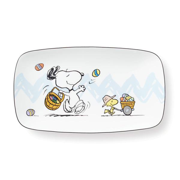 Lenox Peanuts Easter Snoopy Hors d'Oeuvres Tray Multi, IVORY PORCELAIN 896632