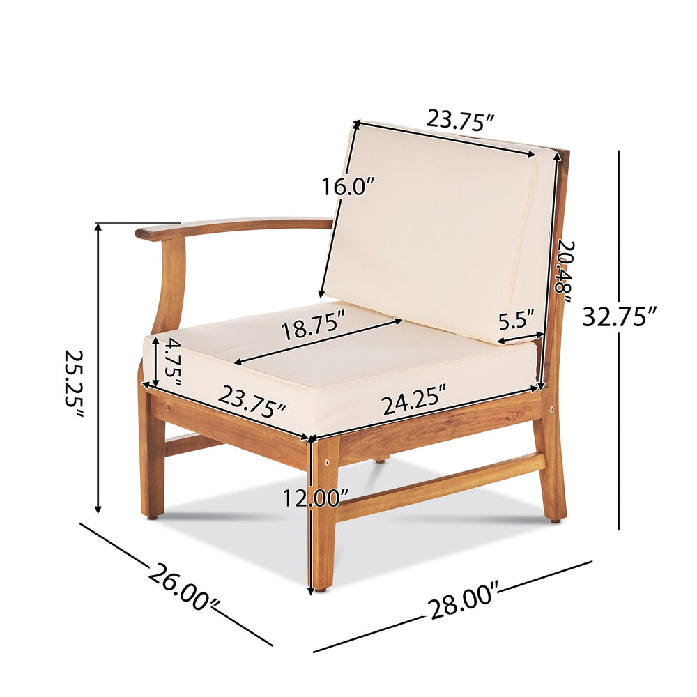 English Elm Perla Armless Accent Chair Tailored Low Profile Upholstered Seat for Living Room 58941.00LCRM